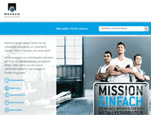 Tablet Screenshot of mevaco.com